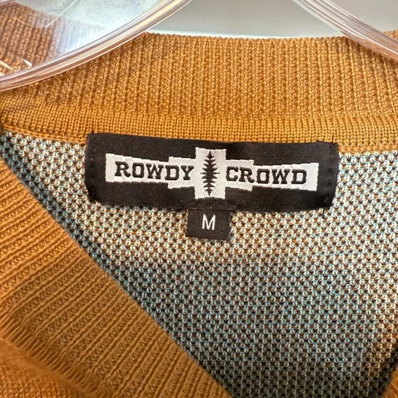 Brown Crewneck Sweater with Western Graphic Design - Picture 3 of 3